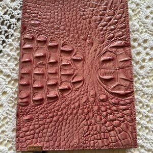 Brahmin Rose Crocodile Embossed Leather Journal